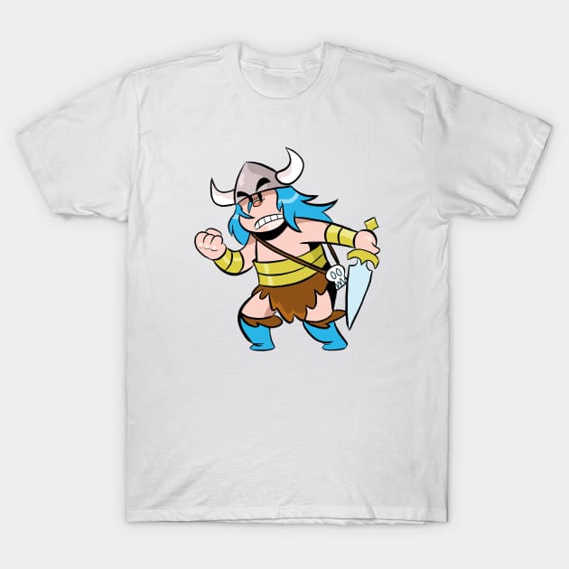 BlueScar the Barbarian Fight Me! T-Shirt by JamieC